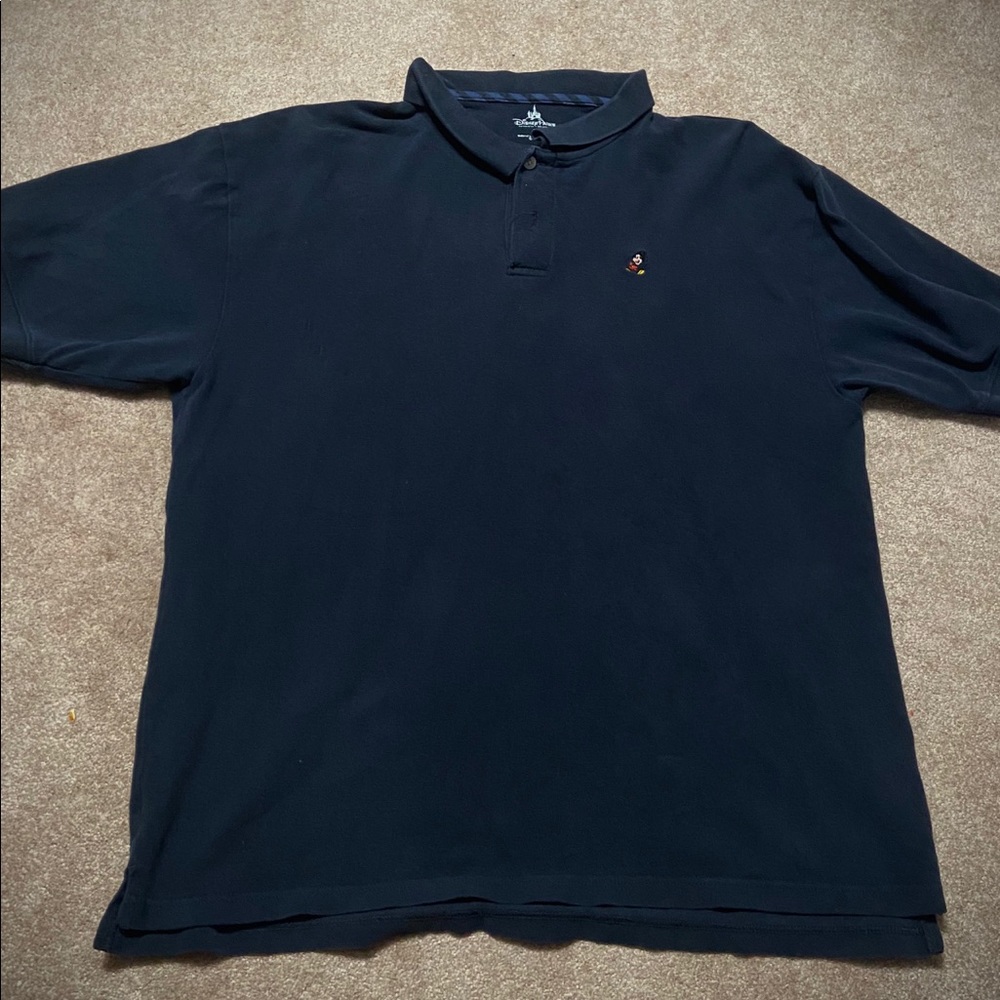 Vintage Disney Parks Authentic Navy Blue Polo